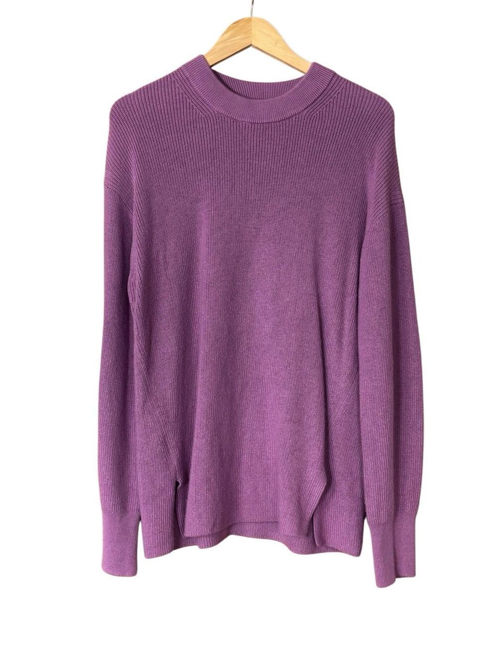 Lululemon Merino Wool-Blend Ribbed Crewneck Sweater Velvet Dust Size 8